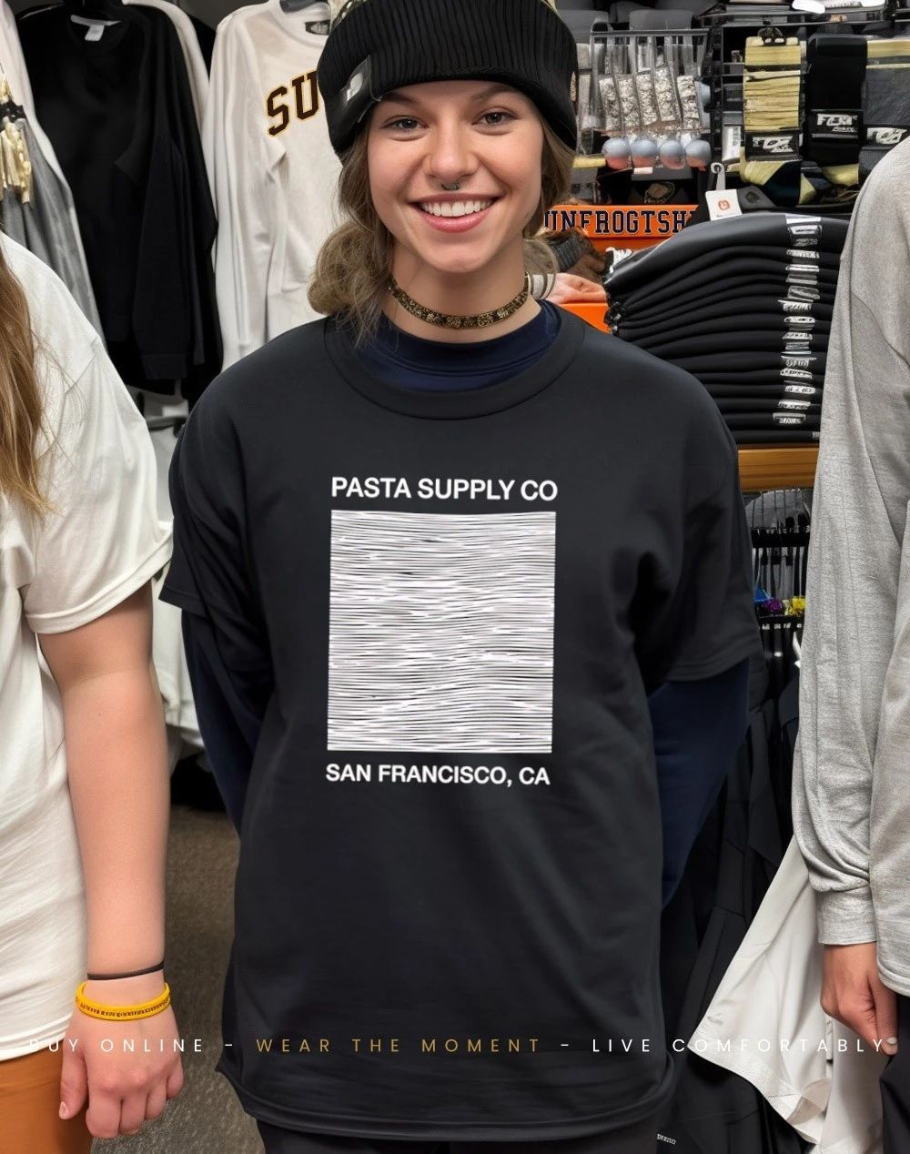 Pasta Supply Co San Francisco Unknown Pleasures Shirt