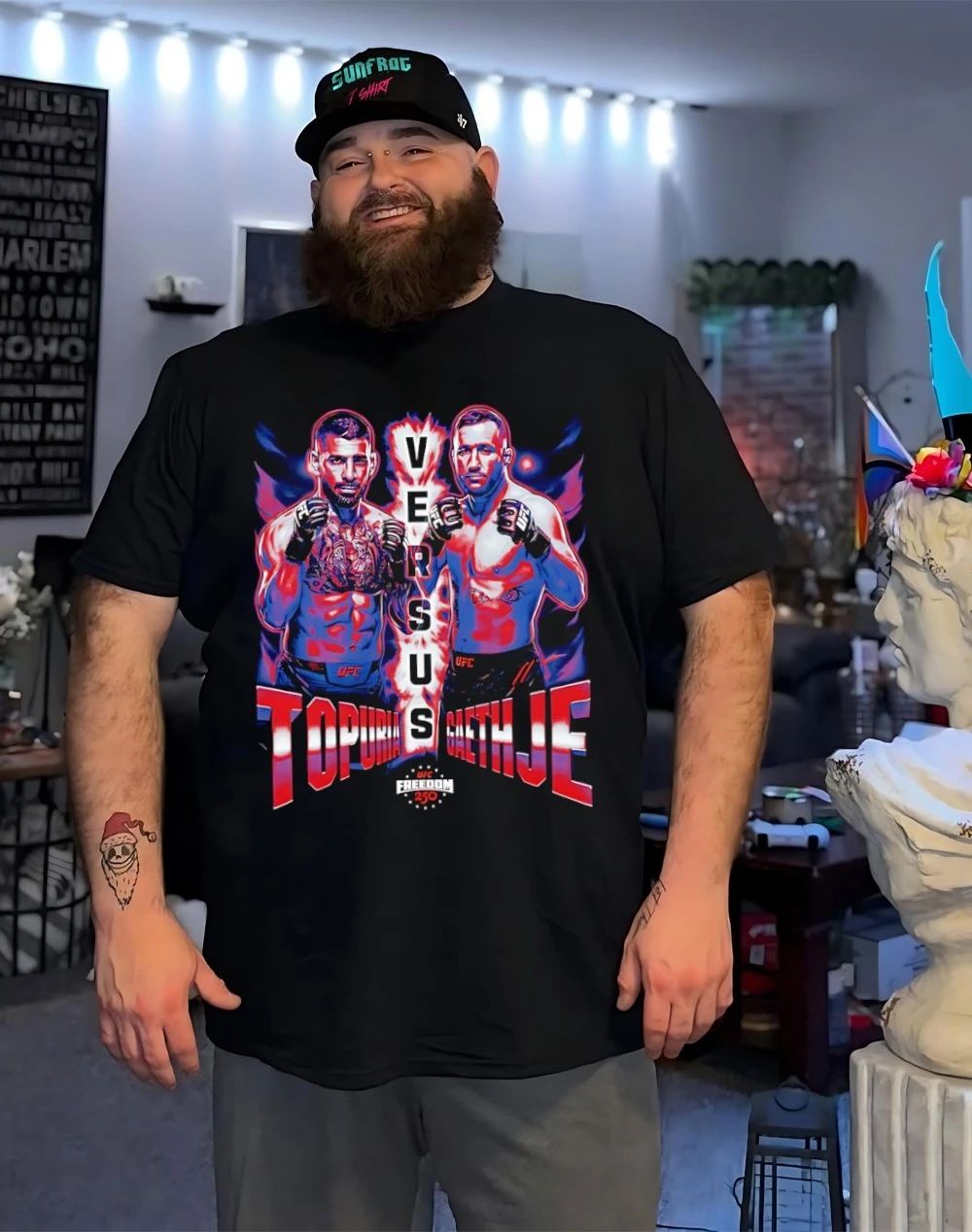 Ilia Topuria vs Justin Gaethje UFC Freedom 250 matchup shirt