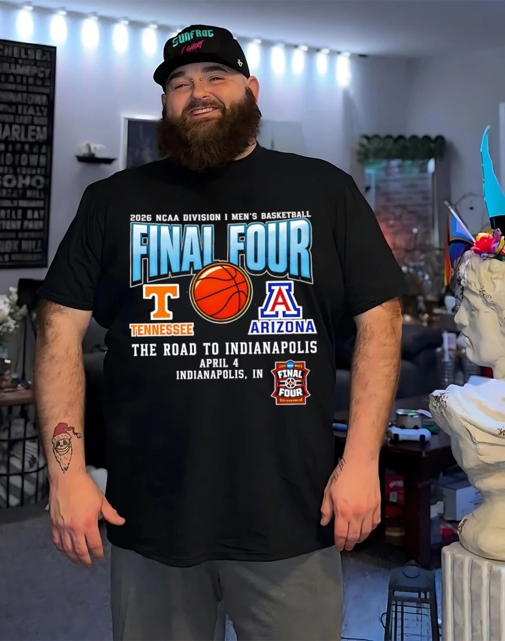 Tennessee Volunteers Vs Arizona Wildcats 2026 NCAA DI Men’s Basketball Tournament March Madness Final 4 shirt