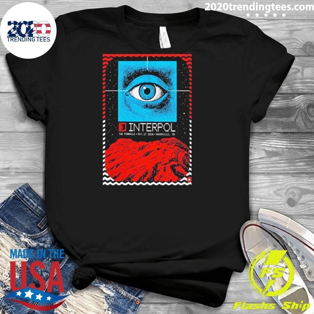 Interpol Nashville TN Event Poster At The Pinnacle In Nashville TN On October 17 2026 Shirt