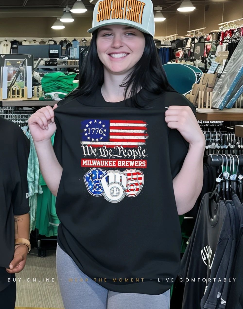 Milwaukee Brewers 1776 We The People USA flag shirt