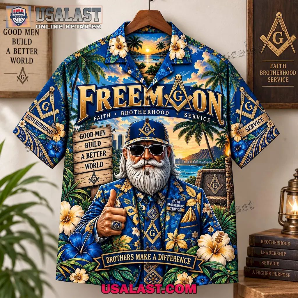 Freemason Brothers Make A Difference Tropical Premium Hawaiian Shirt