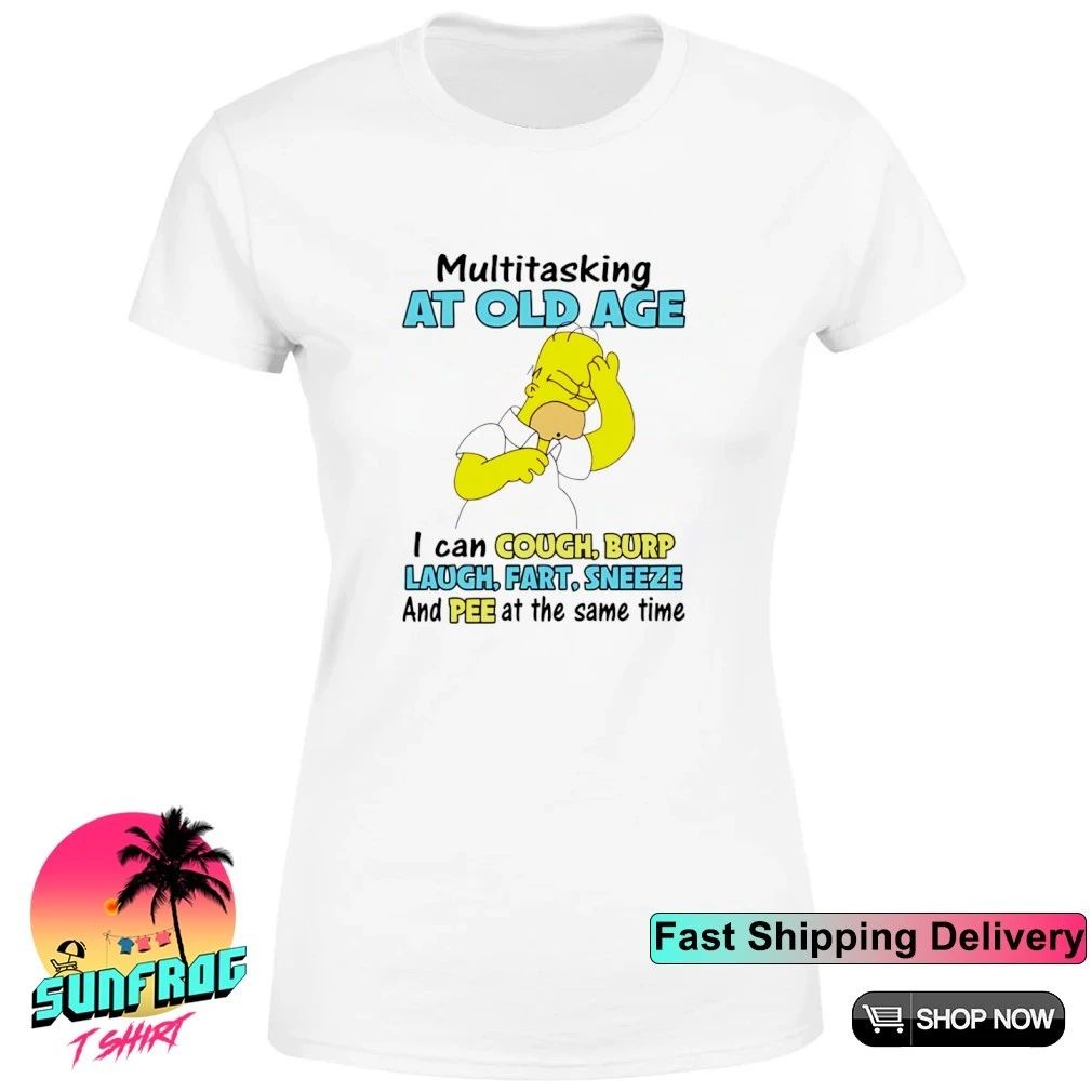 Simpsons multitasking at old age shirt