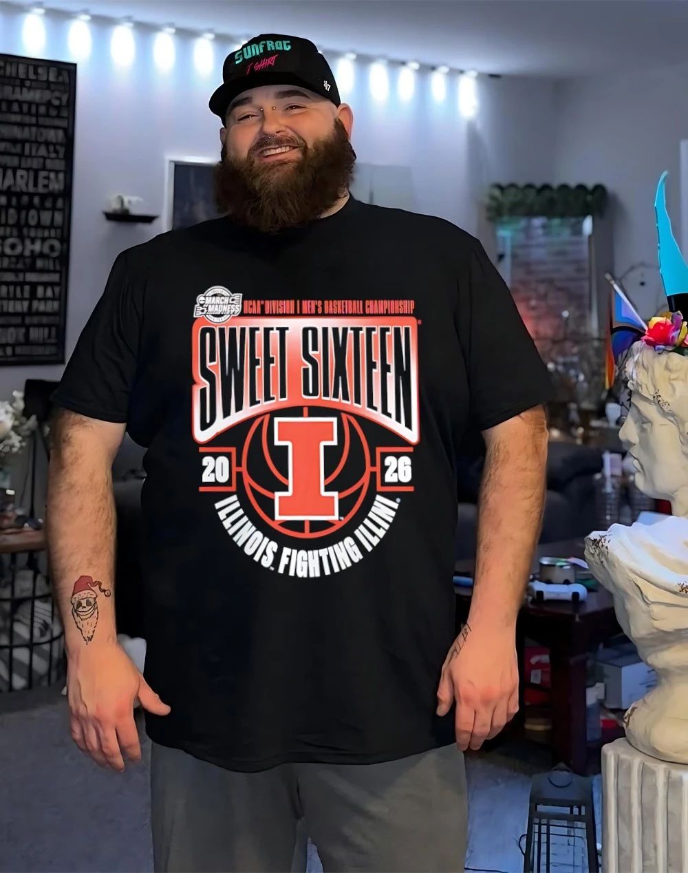 Illinois Fighting Illini 2026 NCAA Men’s Basketball Tournament March Madness Sweet 16 logo shirt