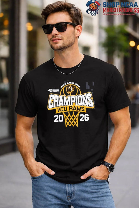 VCU Rams Men’s Basketball 2026 Atlantic 10 Tournament ChampionsT-Shirt VCU Rams
