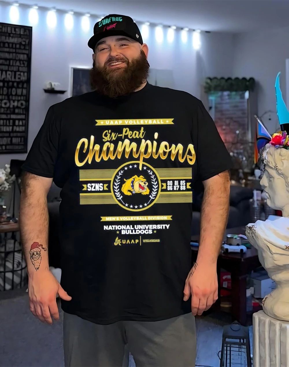 NU Bulldogs Men’s Volleyball UAAP Six Peat Champions shirt