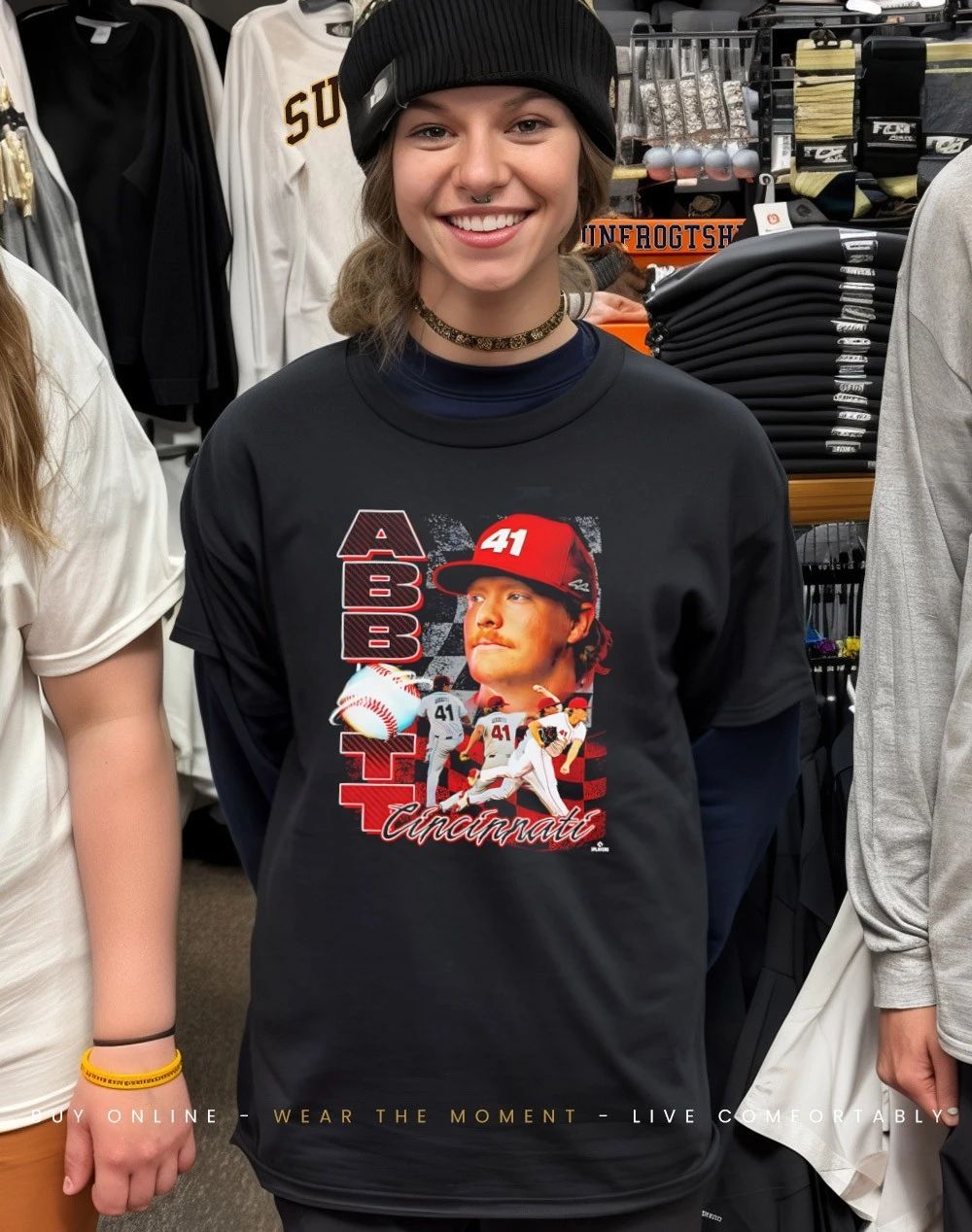Cincinnati Reds Andrew Abbott Start Your Engine graphic shirt