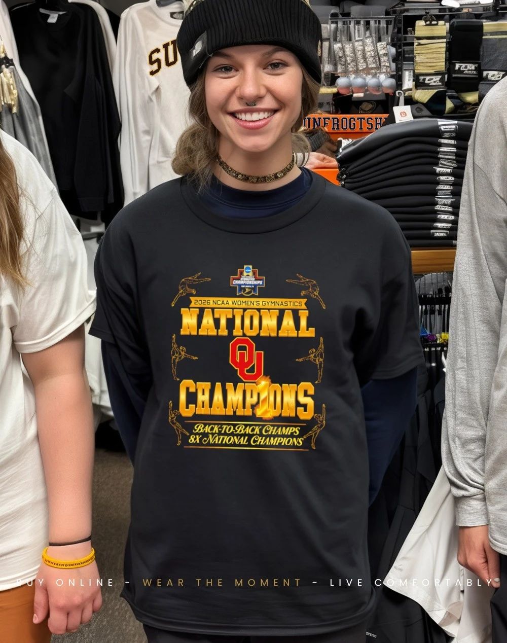 Oklahoma Sooners Women’s Gymnastics Back-To-Back Champs 8x National Champions 2026 Logo shirt