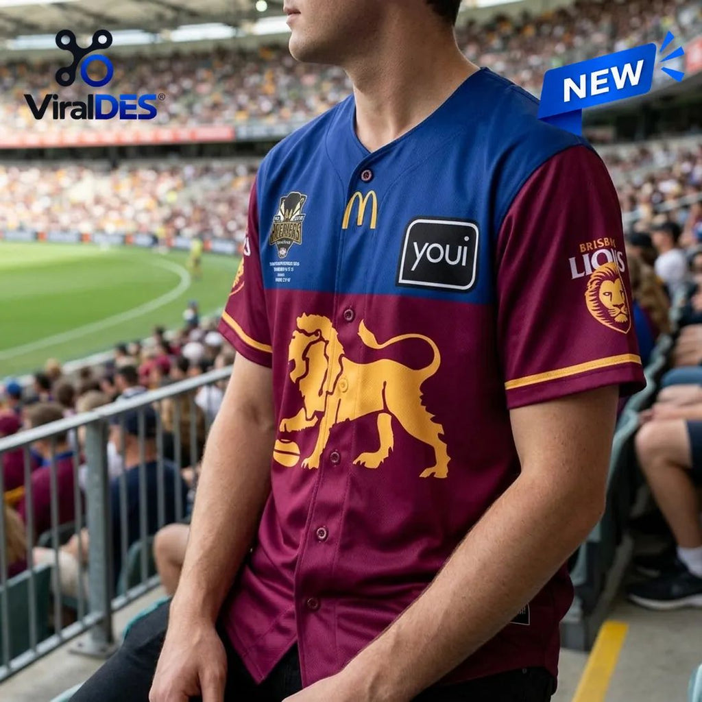 Brisbane Lions 2026 AFL Premiers Baseball Jersey