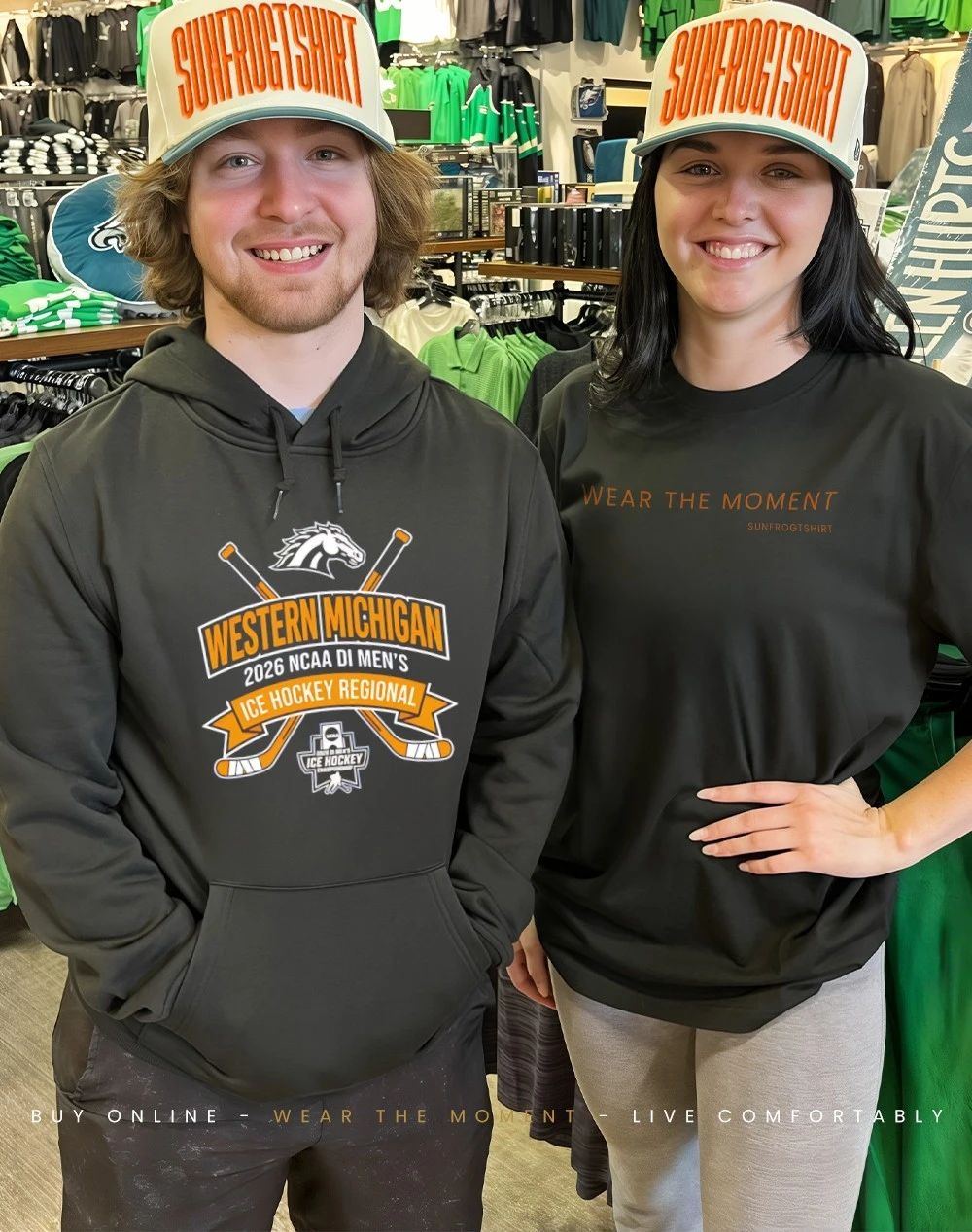 Western Michigan Broncos 2026 NCAA DI Men’s Ice Hockey Regional Championship shirt