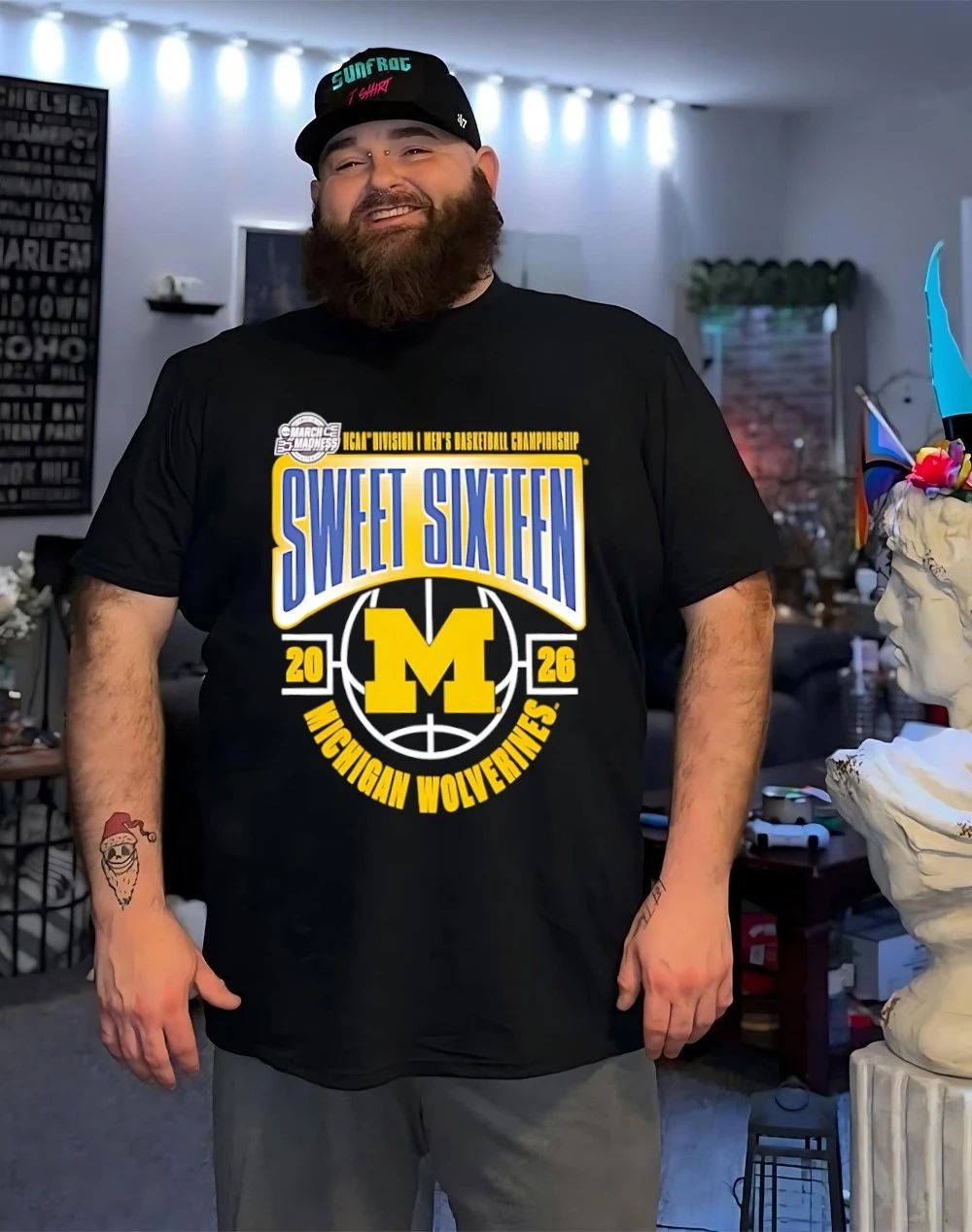 Michigan Wolverines 2026 NCAA Men’s Basketball Tournament March Madness Sweet 16 logo shirt