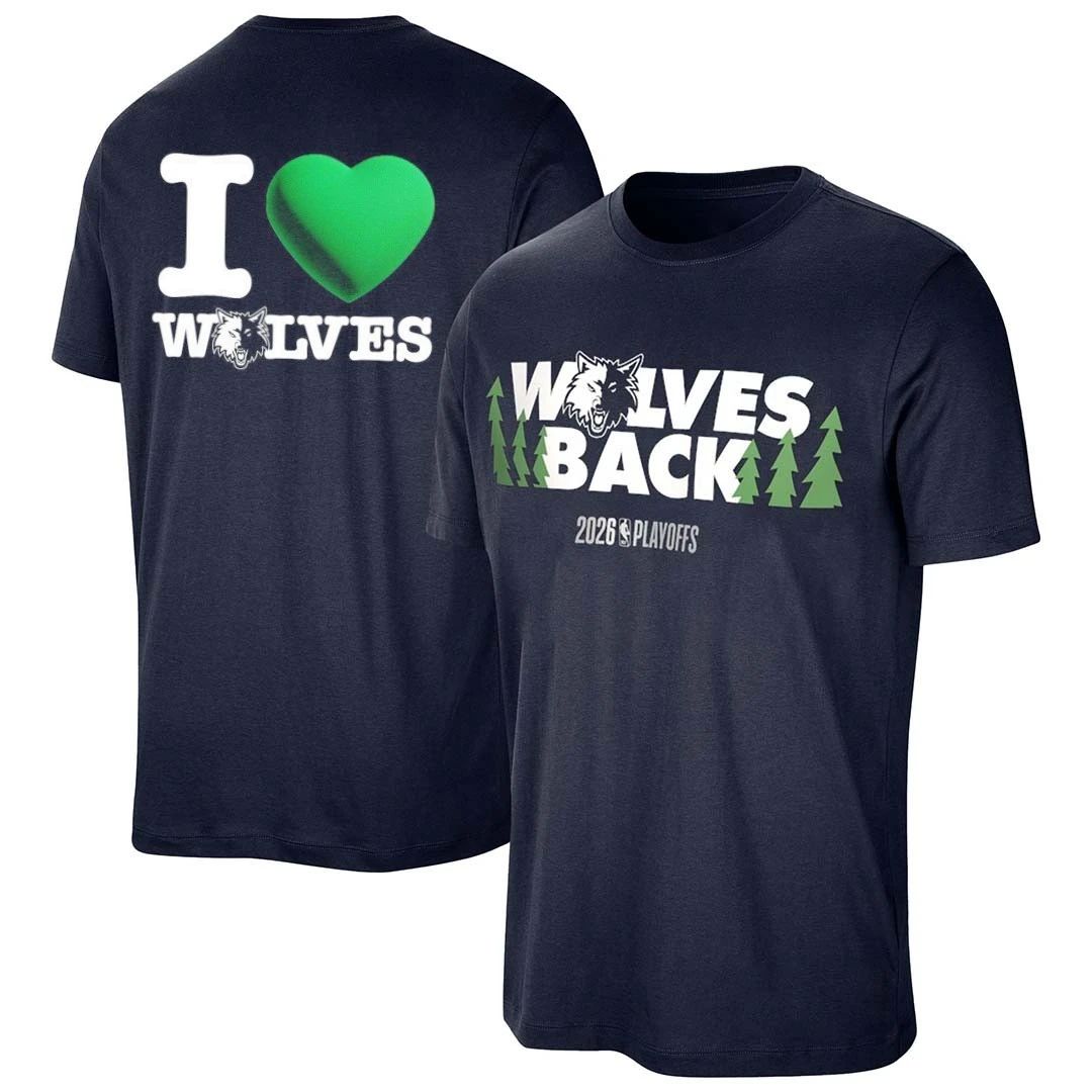 Minnesota Timberwolves I love Wolves Front and Back shirt
