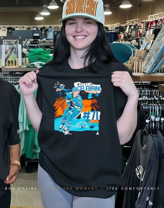 Macklin Celebrini San Jose Sharks Fresh Ice signature shirt