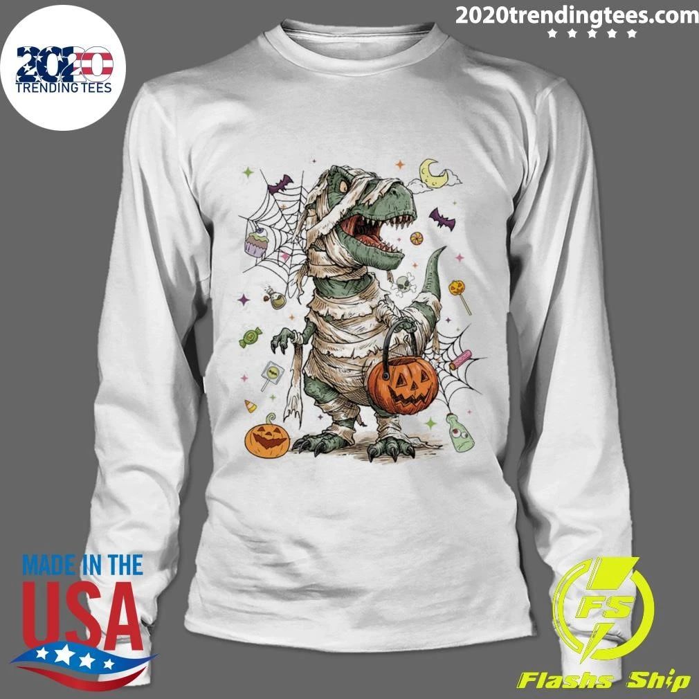 Spooky Mummy T-Rex Halloween Dinosaur Shirt