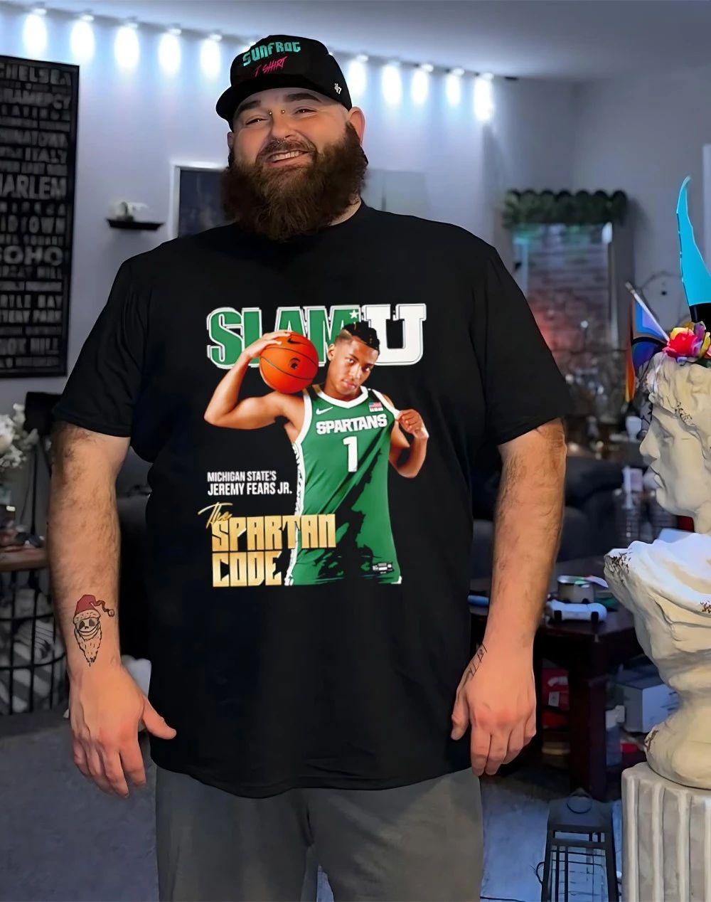 Jeremy Fears Jr Michigan State Spartans The Spartan Code SLAM U shirt