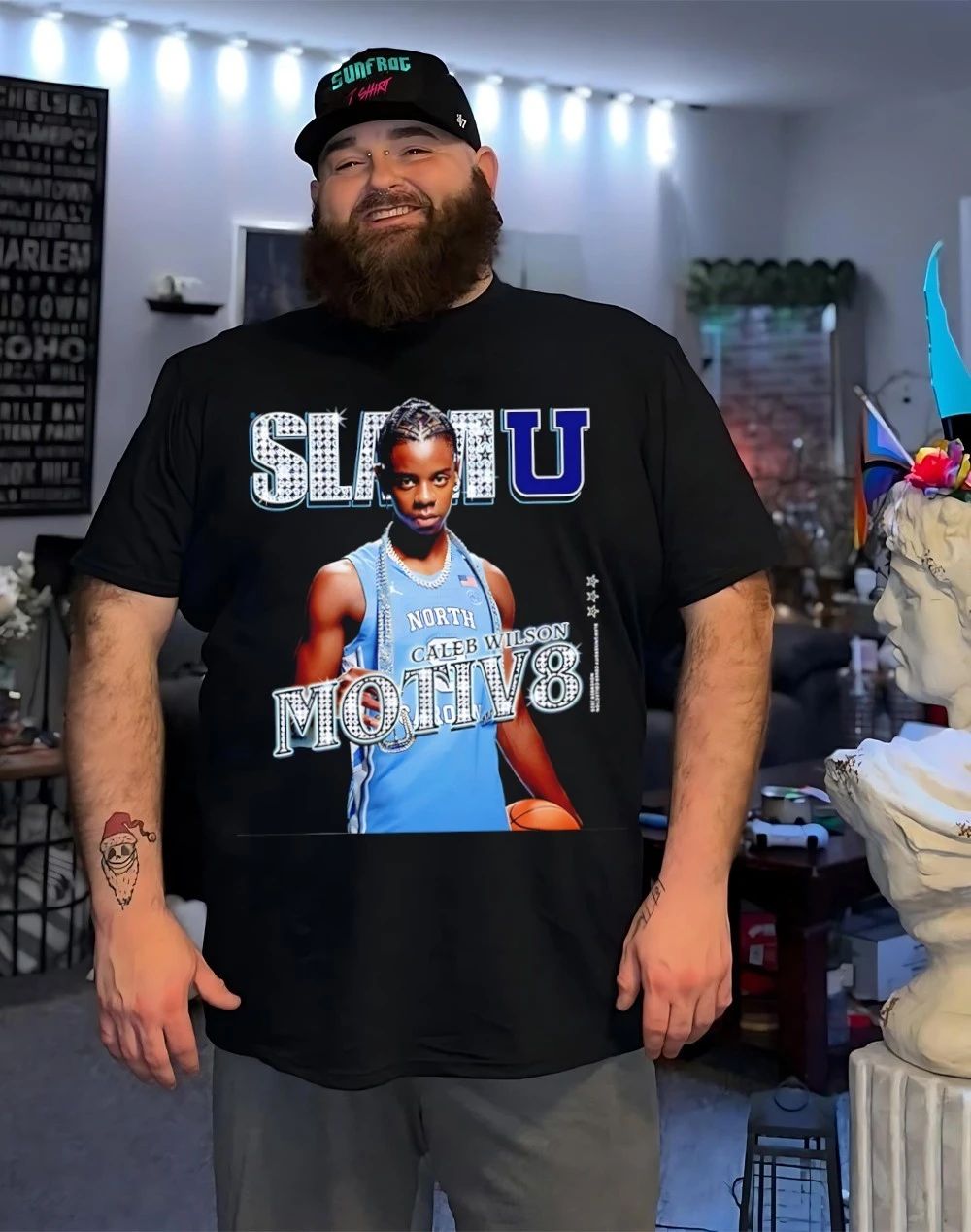 North Carolina Tar Heels Caleb Wilson Motiv8 SLAM shirt