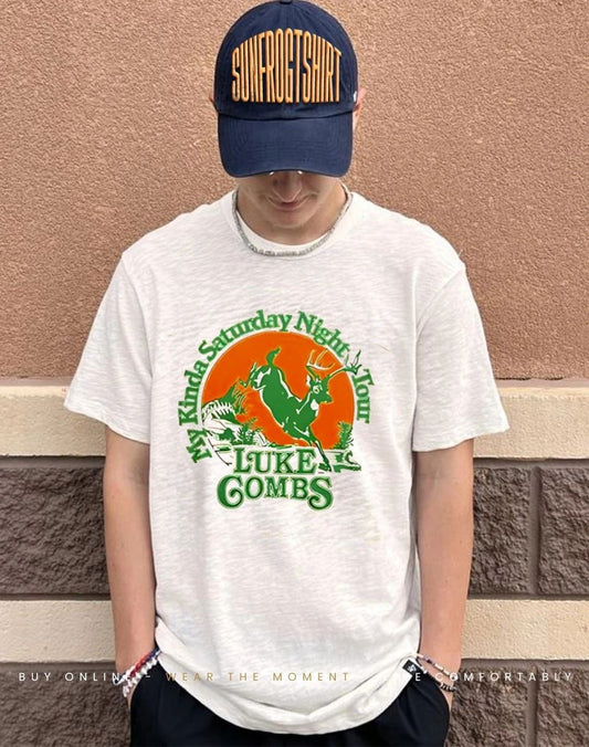 Luke Combs My Kinda Saturday Night Tour 2026 graphic shirt