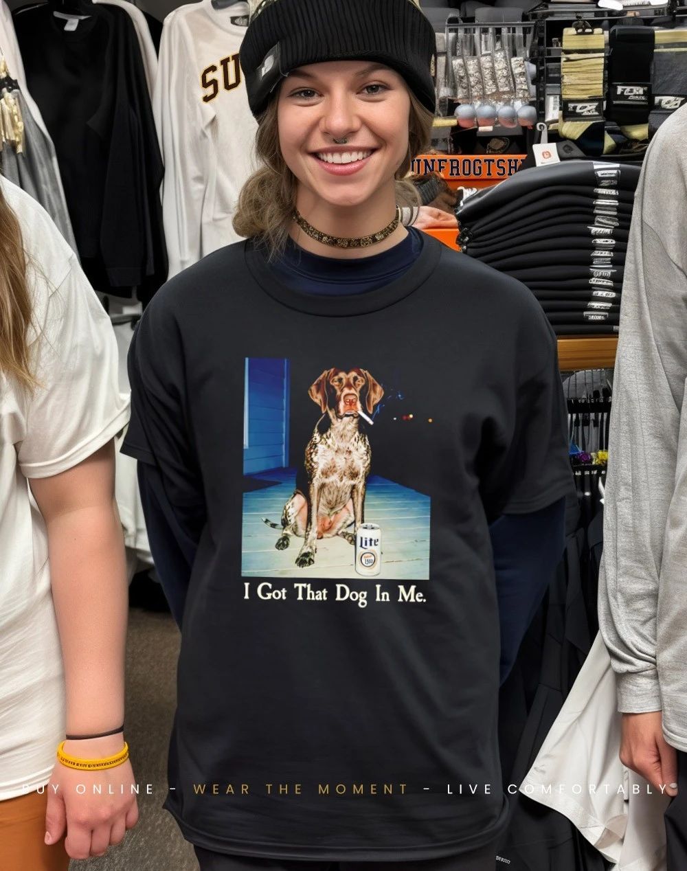 I Got That Dog In Me Funny GSP Meme Smoking Dog shirt
