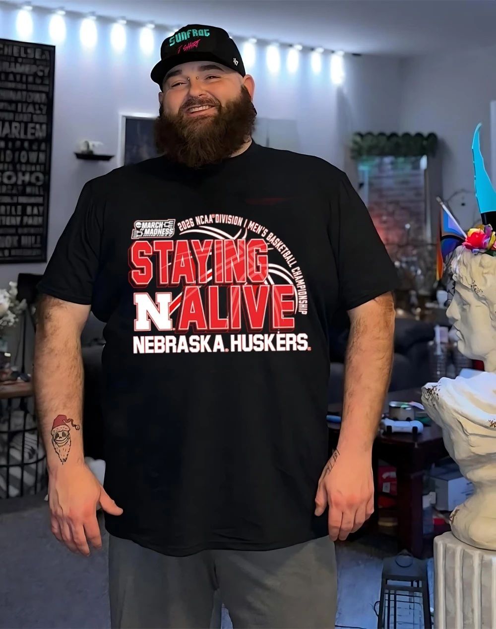 Nebraska Huskers Men’s Basketball 2026 NCAA March Madness Staying Alive shirt