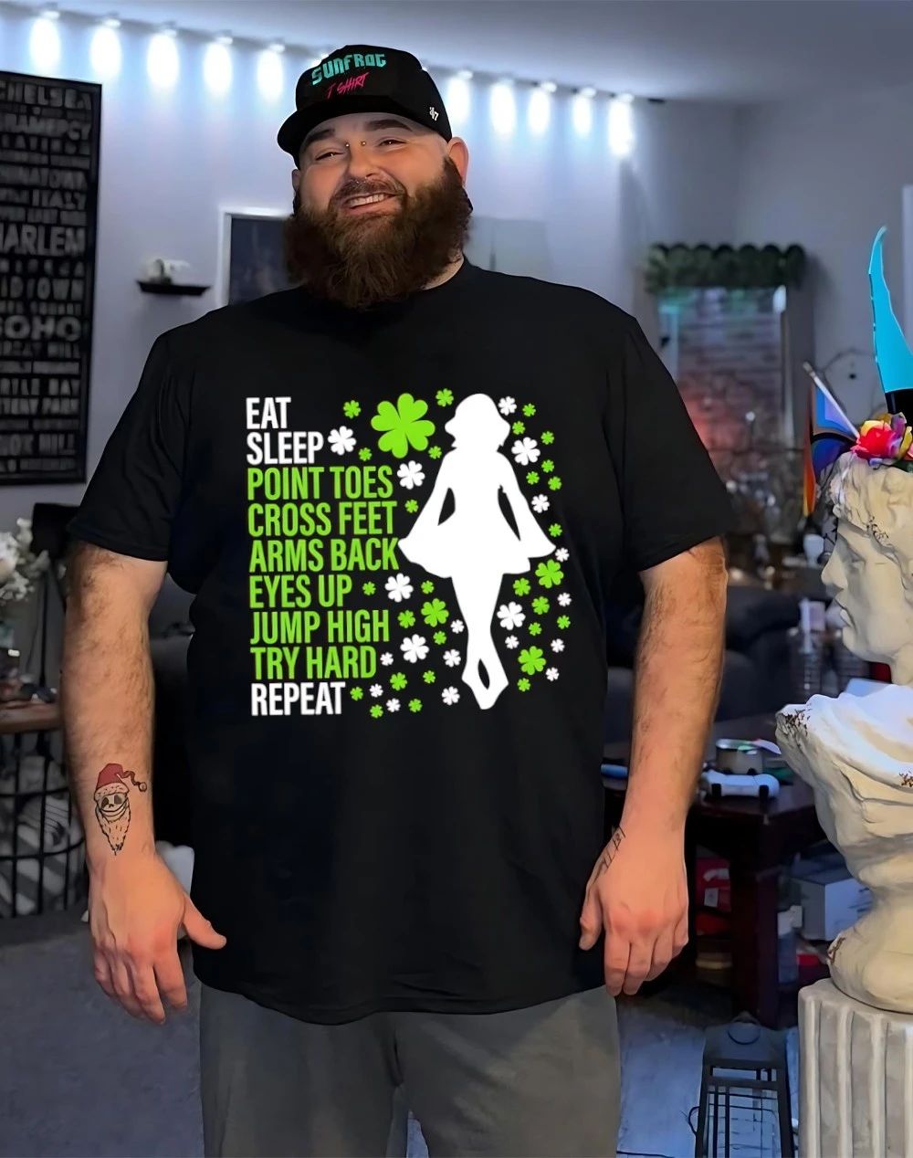 Eat Sleep Point Toes Cross Feet Irish Step Dancer shirt