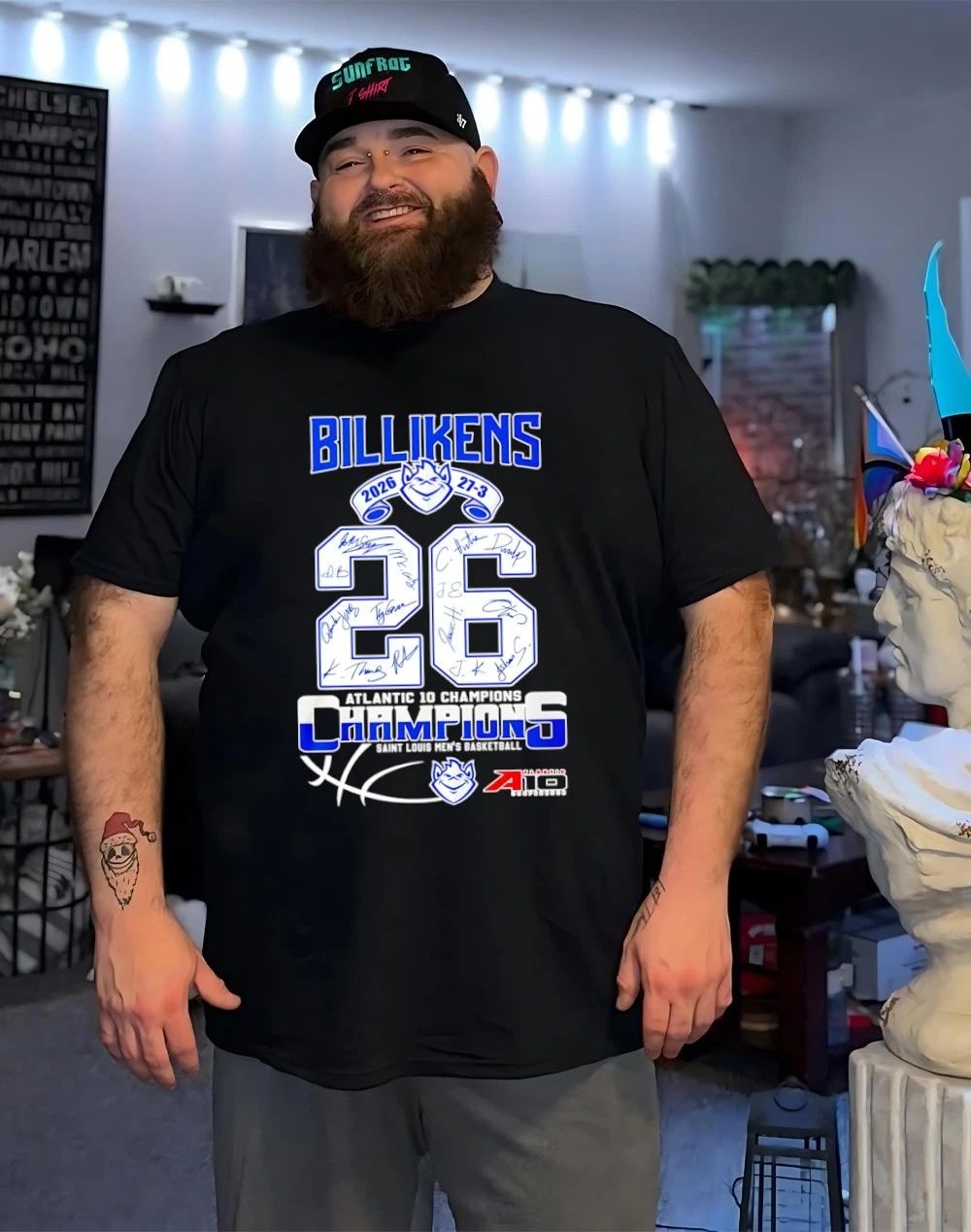 Saint Louis Billikens Atlantic 10 Champions 2026 27-3 signatures shirt
