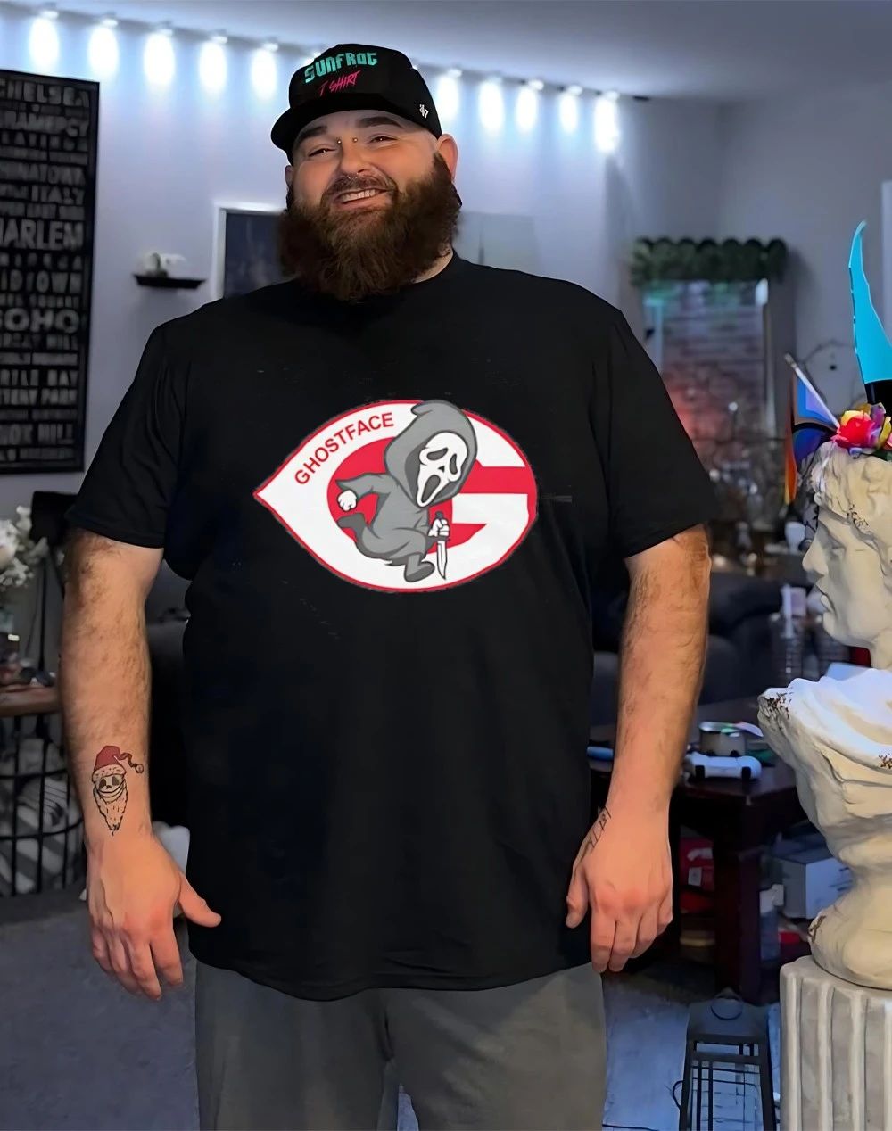 Runnin’ Ghostface Running Man Cincinnati Reds shirt