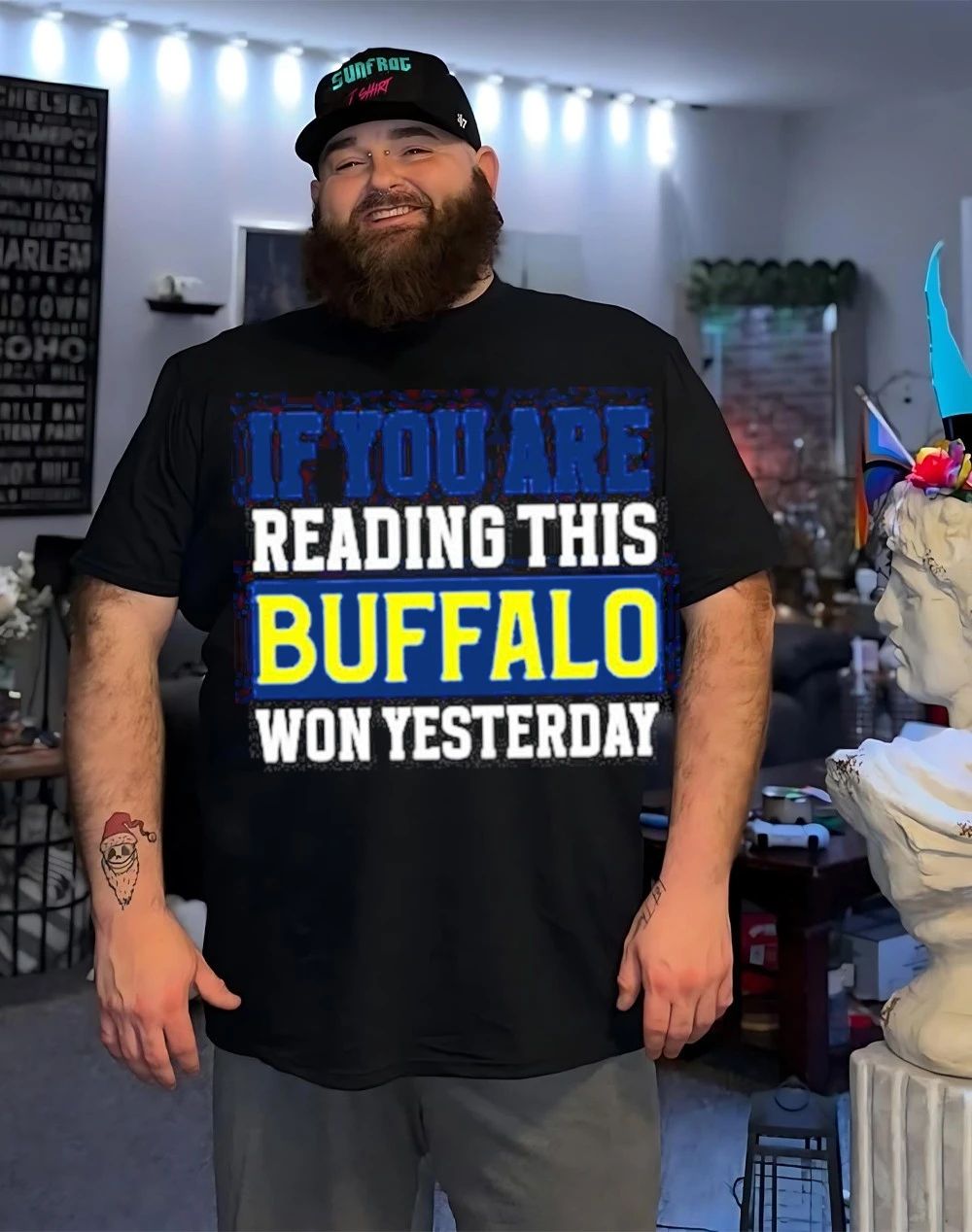 If you are reading this Buffalo Sabres won yesterday front and back shirt