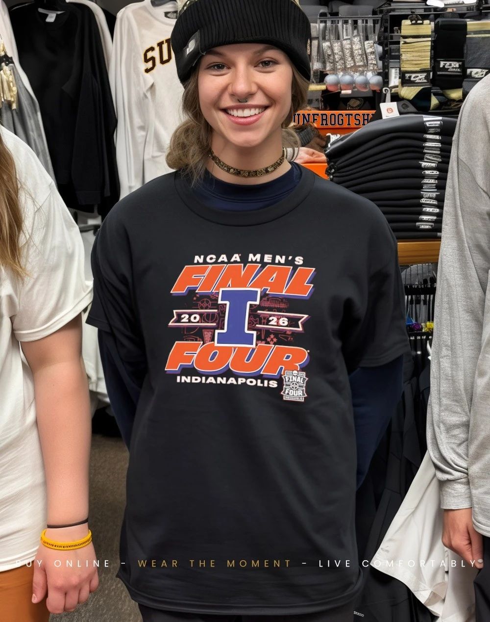 Illinois Fighting Illini NCAA Men’s Basketball March Madness Final Four 2026 icon shirt