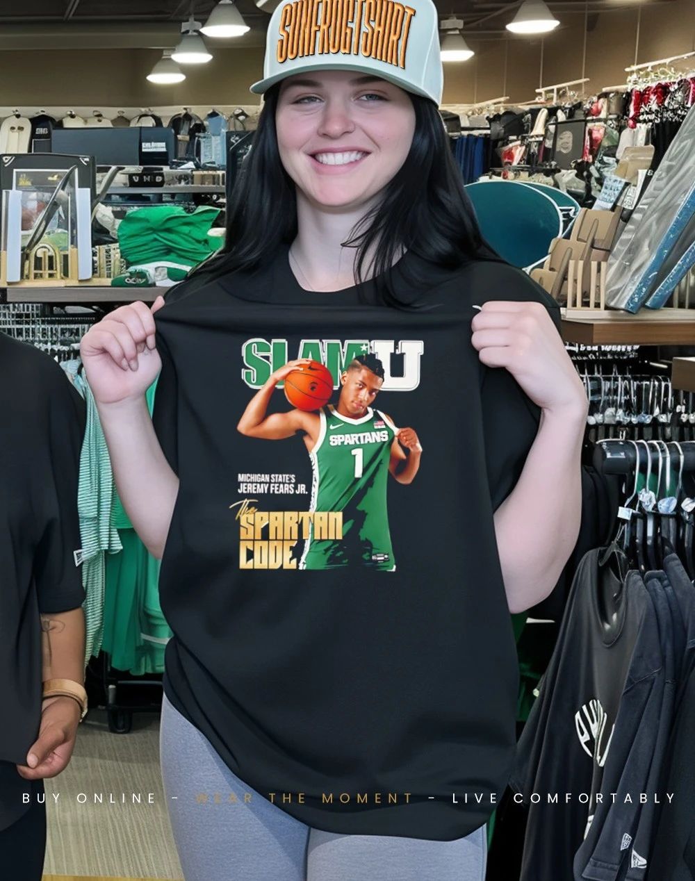 Jeremy Fears Jr Michigan State Spartans The Spartan Code SLAM U shirt