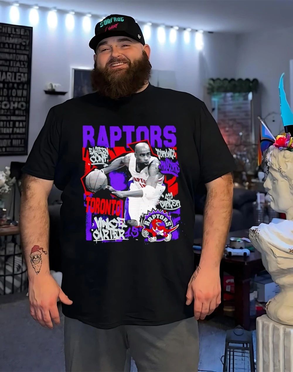 Vince Carter Toronto Raptors Chalked Up Player paint shirt