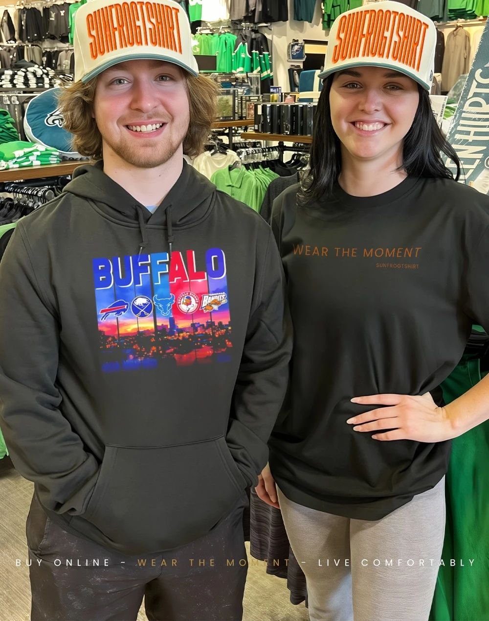 Sports city Buffalo skyline logos 2026 shirt