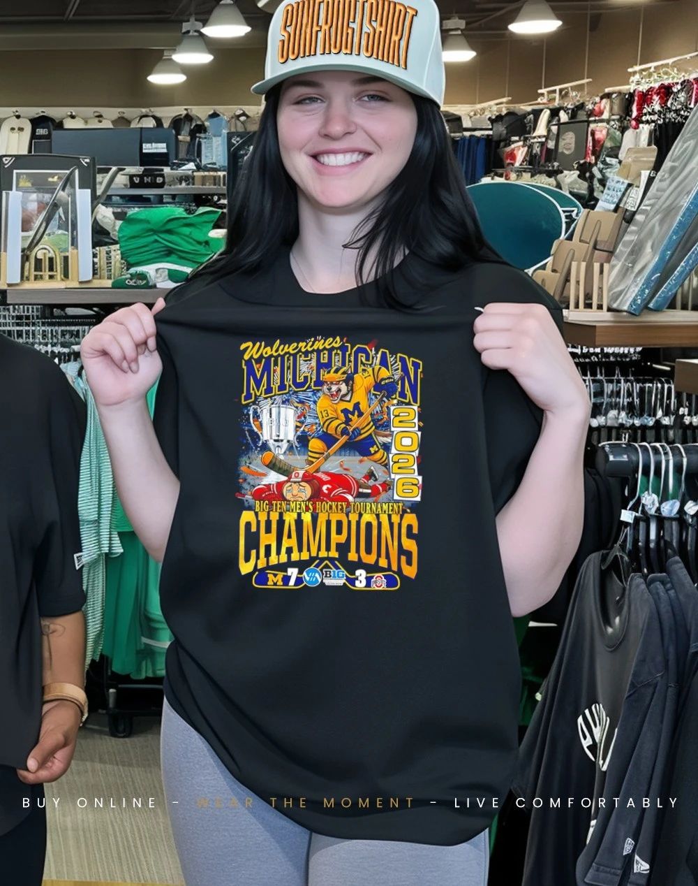 Michigan Wolverines 2026 Big Ten Men’s Hockey Champions 7-3 score shirt