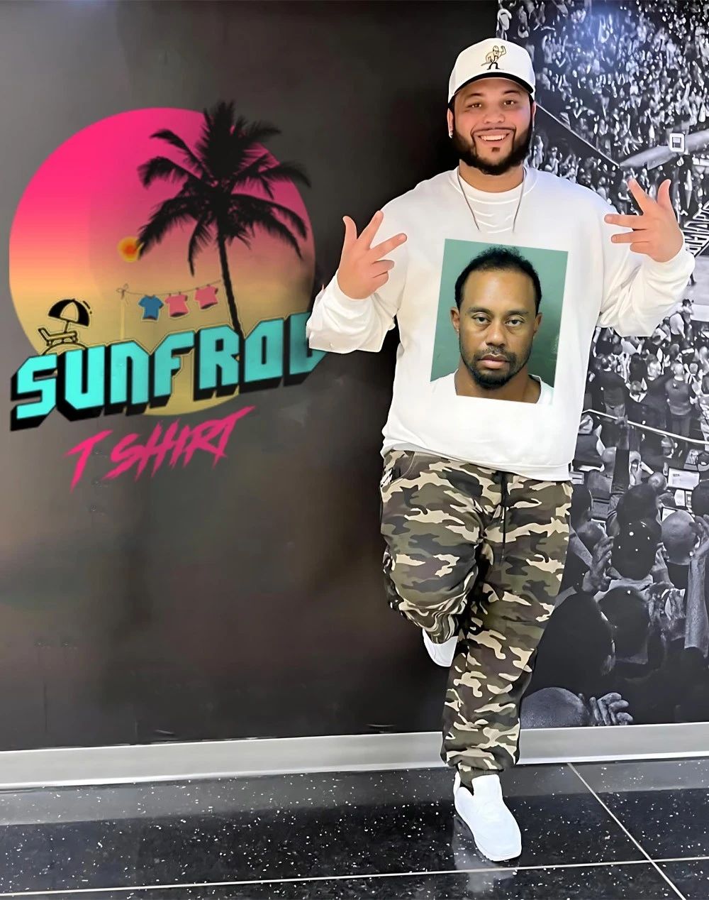 Tiger Woods Mugshot Shirt