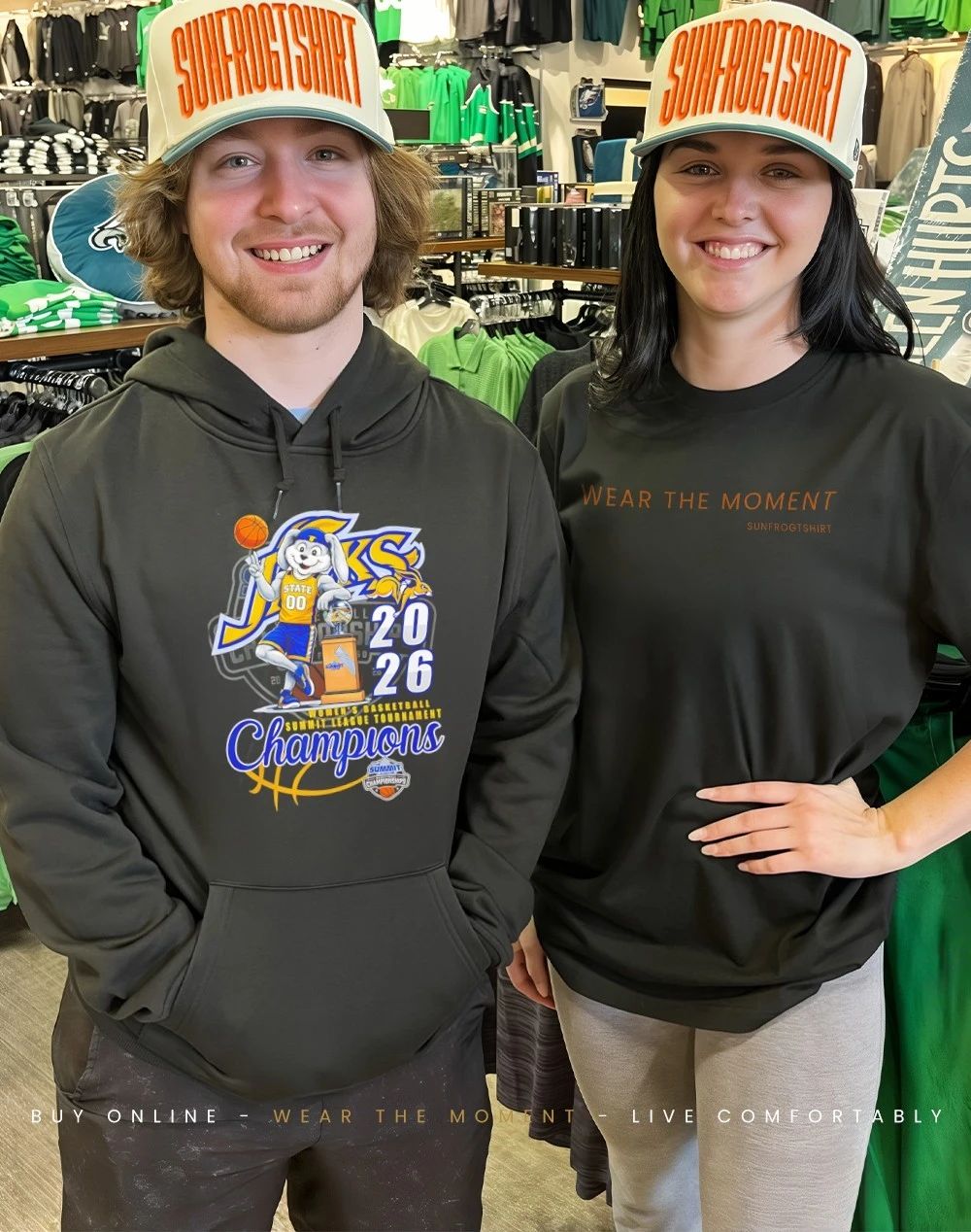 South Dakota State Jackrabbits 2026 Summit League Women’s Basketball Tournament Champions shirt