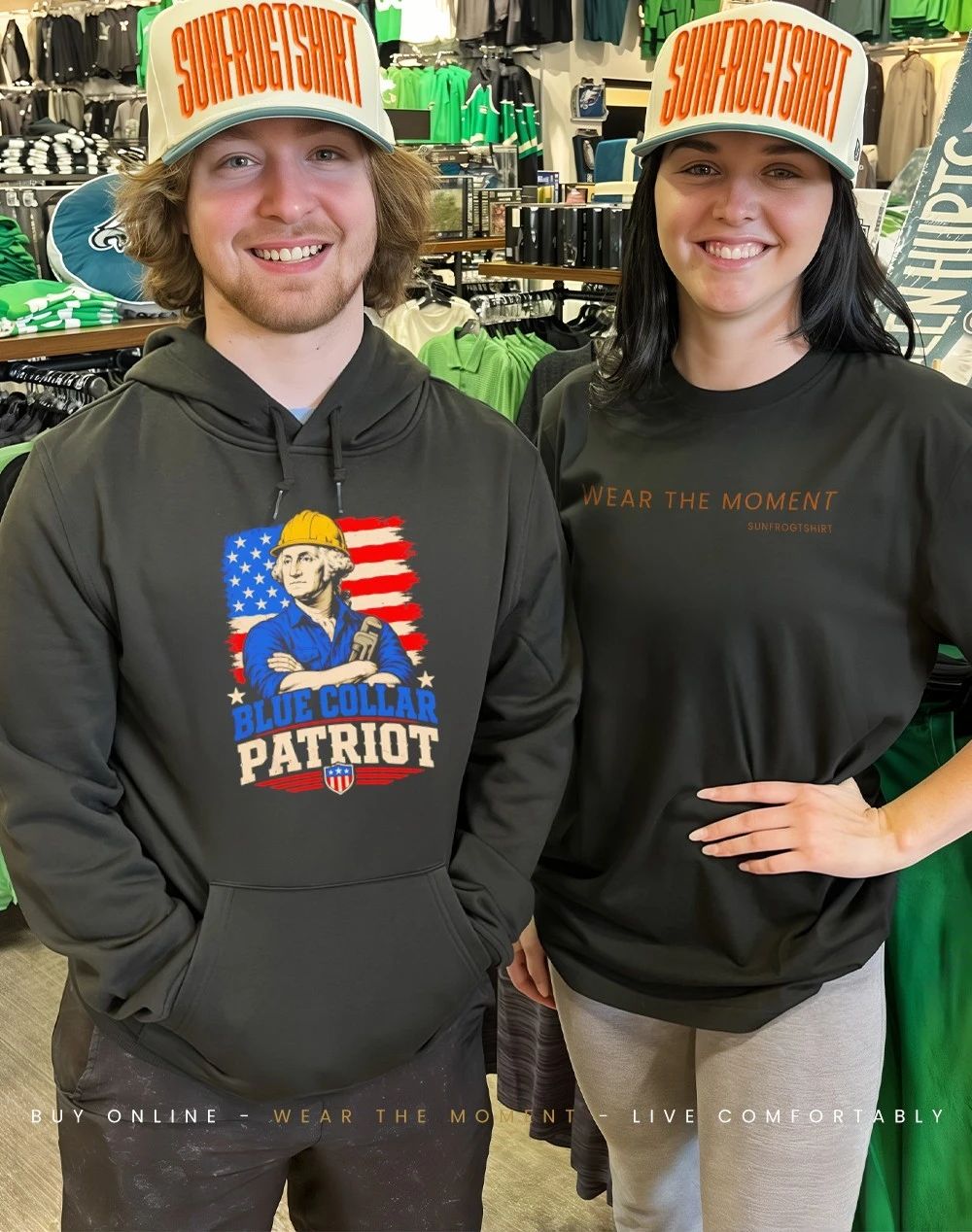 Blue Collar Patriot George Washington Graphic shirt