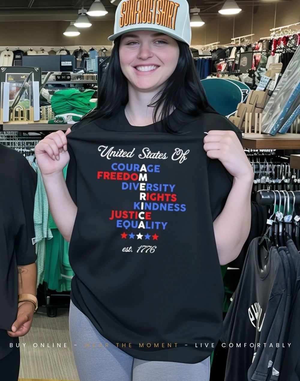 United States of Courage Freedom Diversity Rights Kindness Justice Equality shirt