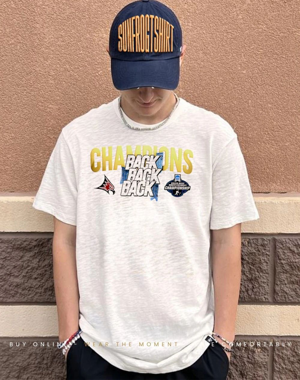 UW–River Falls Falcons 2026 Division III Women’s Ice Hockey National Champions back to back shirt