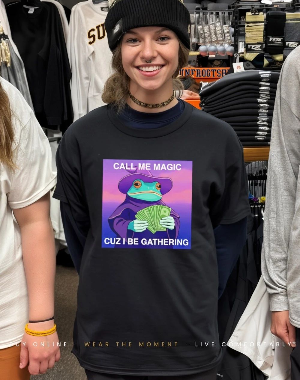 Magic Frog Gathering Money call me magic cuz I be gathering shirt