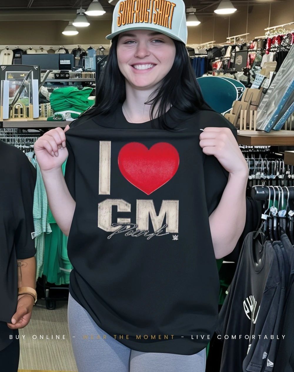 CM Punk I Love graphic shirt