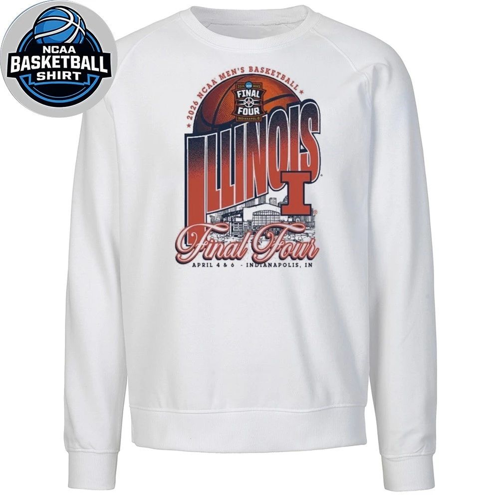 Something Inked Illinois Fighting Illini Men’s Ivory 2026 NCAA Final Four Logo Graphic T-Shirt