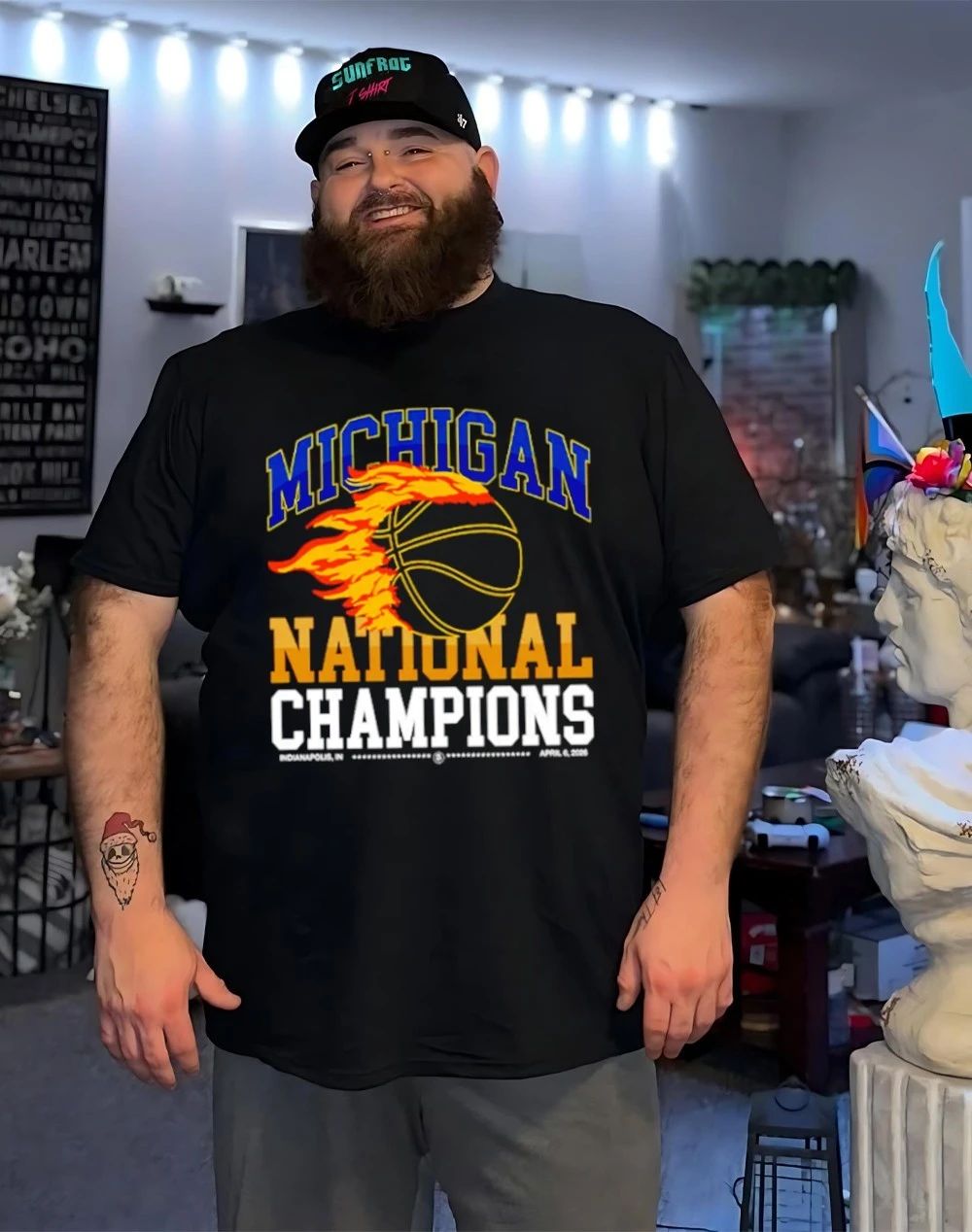 Michigan Wolverines 2026 NCAA Men’s Basketball National Champions Flames shirt