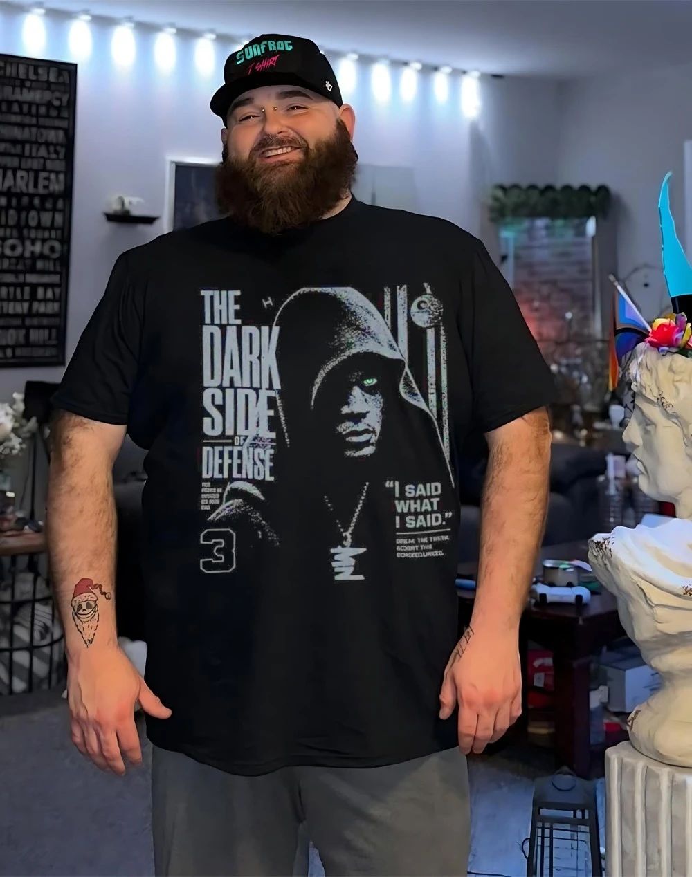 Jaden McDaniels The Dark Side of Defense Front and Back shirt