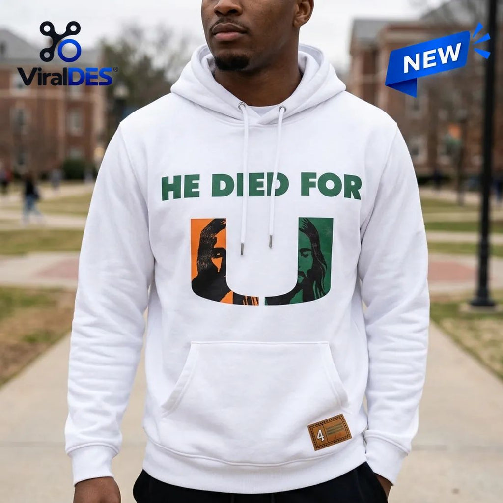 Faith Walker He Died For Us White Hoodie