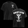Gold'S Gym Wash Oversized Heavy Streetwear Gym Merch Tee (1)