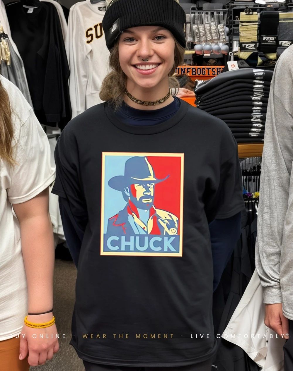 Chuck Norris Memorial Apparel paint shirt