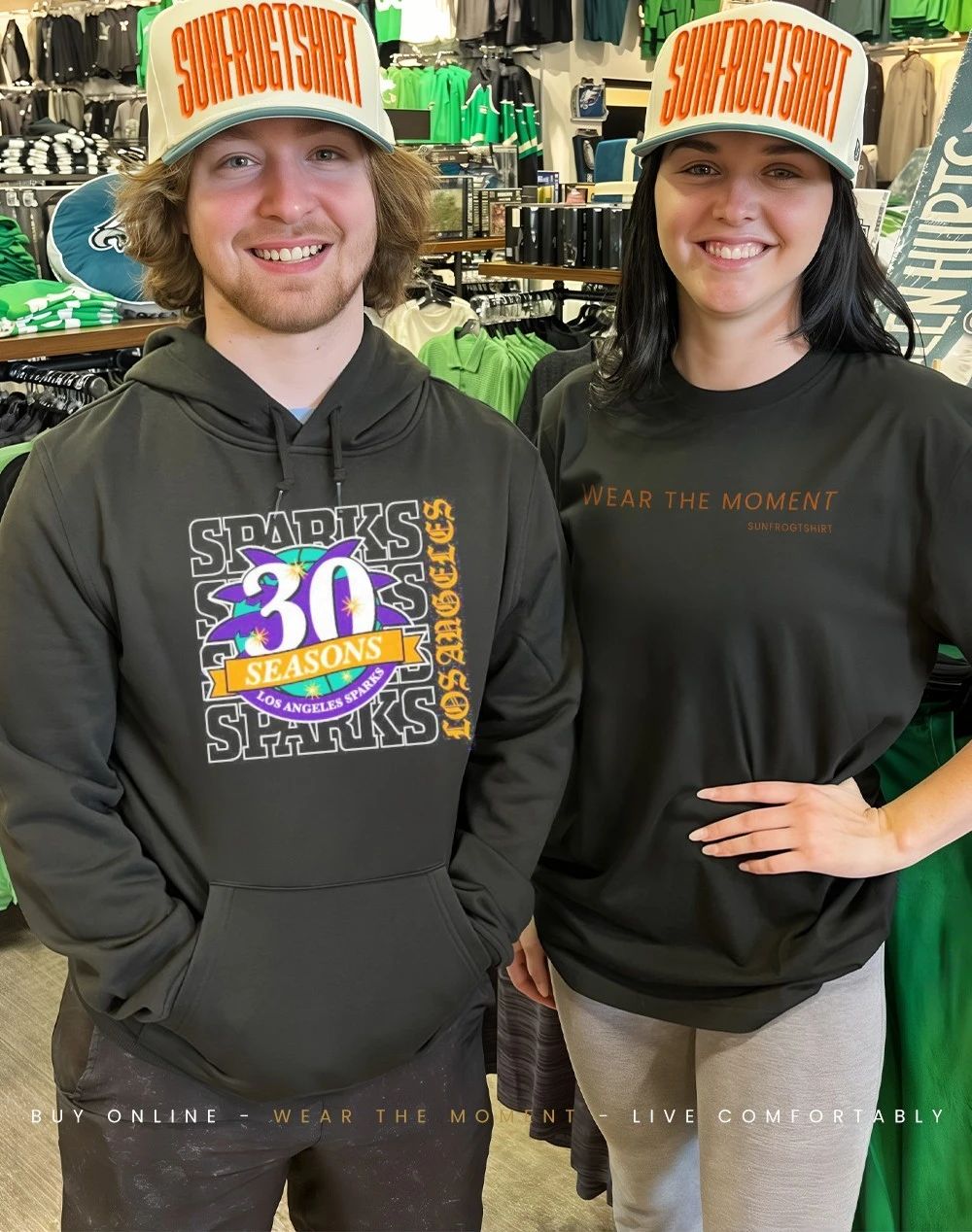 2026 Los Angeles Sparks 30 Seasons stacked graphic shirt