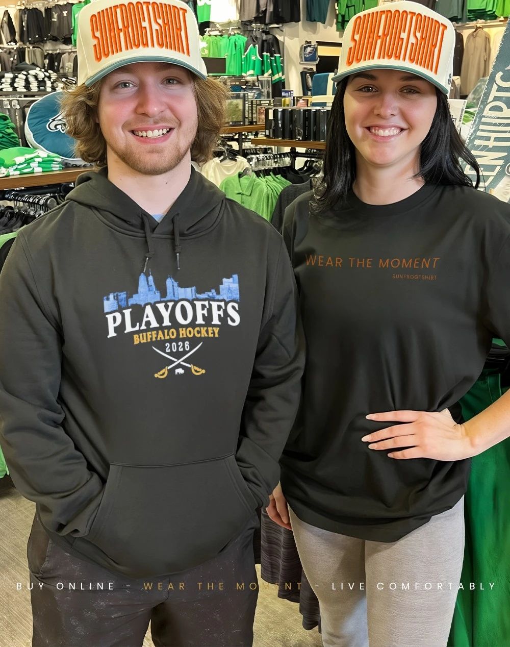 Buffalo Hockey 2026 NHL Playoffs city skyline shirt