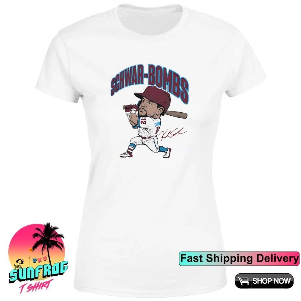 Kyle Schwarber-Bombs Philadelphia Phillies SchwarBombs caricature shirt
