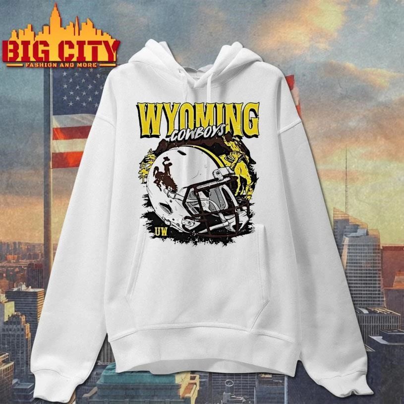 Awesome Ncaa Football Wyoming Cowboys Vintage Helmet Shirt