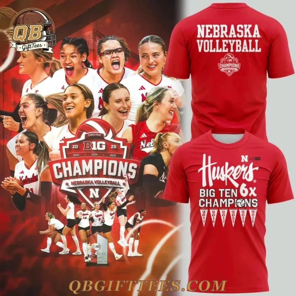 Nebraska Cornhuskers Back to Back to Back Champions 2025 Shirt
